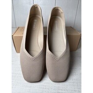 Vivaia Margot Square Toe Flat Shoes Women's Size 9.5 NIB